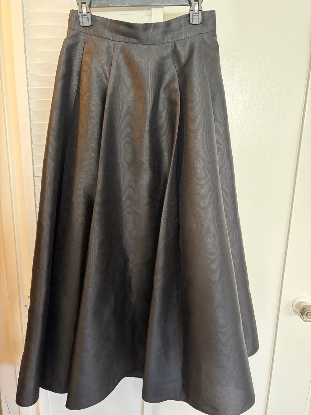 Eliza J Black Tafetta Maxi Tailored Skirt